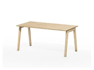 Root table with wooden frame